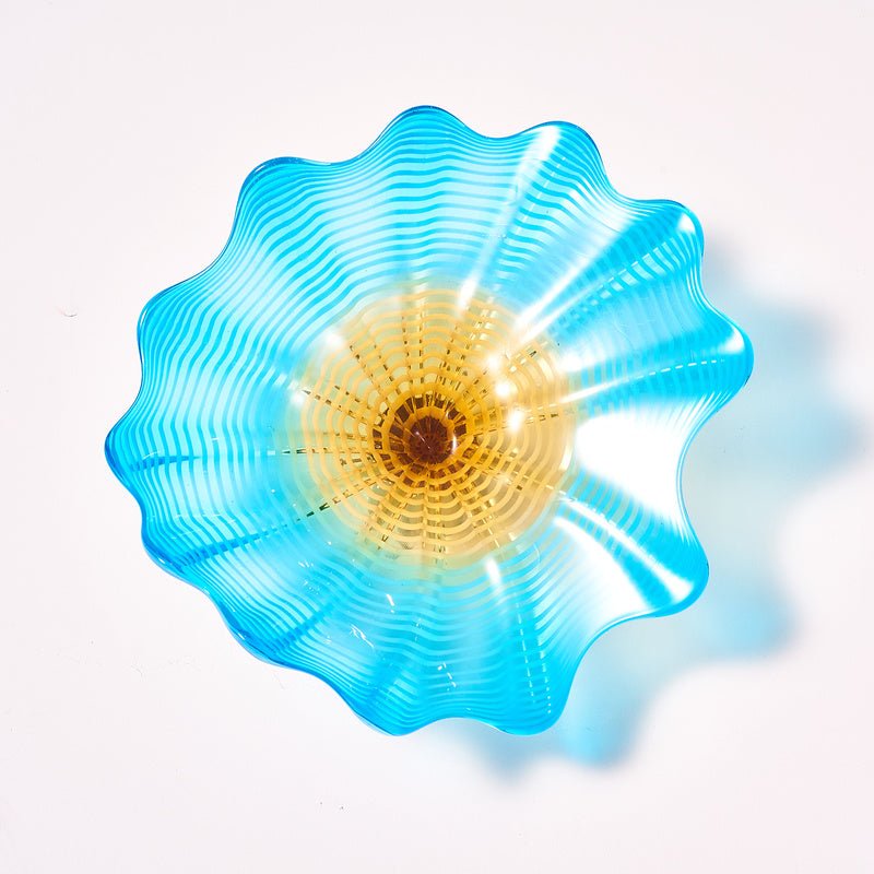 Photo inspiration: Eroded Glass Wall Plates Reference: Artisan Glass Wall Plates Hand Blown Murano Style Art