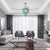 Blue blown glass chandelier,Warm your home with lights！