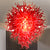Red Large Chihuly Style Blown Murano Glass Chandelier