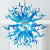 Chihuly Style Blown Glass Chandeliers Light Azure&Blue Sputnik Shape