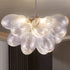 Mid Century Bubbles Chandelier Oval Shape Clear Ribbed Balls
