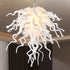 Chihuly Style Murano Glass Chandelier White Color