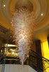 Milk And Honey Chihuly Style Blown Glass Chandelier Large Size