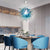  Blown Glass Chandelier Chihuly Style Light Blue N Clear D32inches