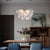 Modern Oval Shape Clear bubble Ball Swirled Texture Glass Chandelier LR1542