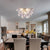 Modern Oval Shape Clear bubble Ball Swirled Texture Glass Chandelier LR1542