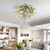  Chihuly Style Glass Chandelier Clear Yellow Gray And Pure White 