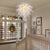 Chihuly Style Murano Glass Chandelier White Color
