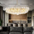 Rectangular Talia Style Bubbled Clear Ball Swirled Texture Glass Chandelier