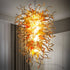 Chihuly Style Blown Glass Chandelier Large Red And Amber