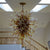 Flame Rising Chihuly Like Blown Glass Chandelier