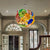 Ceiling In Blooms Blown Glass Chandelier Colorful Art Glass Plates