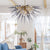 Modern Blown Glass Chandeliers Smoky Grey Half Sphere Shape
