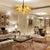 Modern Blown Glass Chandelier Clear And Amber Sting Half-Sphere Shape