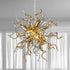 Sputnik Shape Blown Glass Chandelier Electroplating Golden And Silver D26Inch