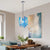 Miniature Designed Murano Glass Chandelier Blue And White Pendant