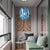 Miniature Designed Murano Glass Chandelier Blue And White Pendant