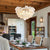 Talia Style Chandelier Bubbled Clear Glass Ball Swirled Texture 