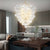 Talia Style Chandelier Bubbled Clear Glass Ball Swirled Texture D36