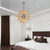 Sputnik Shape Blown Glass Chandelier LED Brown Color