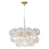 Mid Century Bubbles Chandelier Talia Style Clear Swirled Texture Balls