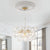 Modern Clear globe bubble Ball Swirled Texture Glass Chandelier