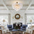Talia Style Semi- Flushed Bubbled Clear Ball Swirled Texture Glass Chandelier
