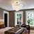 Talia Style Semi- Flushed Bubbled Clear Ball Swirled Texture Glass Chandelier