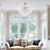 Talia Style Semi- Flushed Bubbled Clear Ball Swirled Texture Glass Chandelier