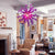 Chihuly like Sputnik Shape Blown Glass Chandeliers Purple Color