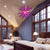 Chihuly Type Sputnik Shape Blown Glass Chandeliers Purple Color