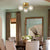 Nordic Clear Ribbed Glass Globe Ceiling Light Brass Semi Flush Mount