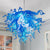 Chihuly Style Murano Glass Chandelier Blue And White Color