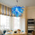 Chihuly Style Murano Glass Chandelier Blue And White Color