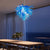 Chihuly Style Murano Glass Chandelier Blue And White Color