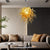 Chihuly Style Murano Glass Chandelier Gold Color