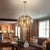 Sputnik Dandelion Hollow Out Steel Plates Chandelier