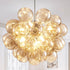 Bubbles Chandelier Dark Beige Blown Glass Balloon Light Brown