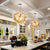 Dark Beige Blown Glass Bubble Balloon Chandelier Light Brown