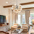 Dark Beige Blown Glass Bubble Balloon Chandelier Light Brown