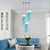 Murano Glass Jellyfish Pendant Lamp Wind Chime Suncatcher Blue Longree