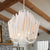 Farmhouse Tiered Wooden Chandelier – Nordic White Art Deco Lighting