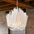 Farmhouse Tiered Wooden Chandelier – Nordic White Art Deco Lighting
