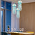 Murano Glass Jellyfish Pendant Lamp Wind Chime Blue & White