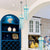 Murano Glass Jellyfish Pendant Lamp Wind Chime Blue & White