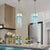 Murano Glass Jellyfish Pendant Lamp Wind Chime Blue & White