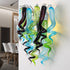 Blown Glass Wall Lamps Murano Inspired Blue Green Brown