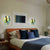Blown Glass Wall Lamps Murano Glass Chihuly Glass Blue Brown Green