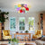 Semi Flush Mounted Bubbles Chandelier Multi Colors Stripped Glass Ball