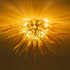 Semi-Flush Blown Glass Chandelier Chihuly Style Glass Sun Rise